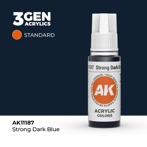 AK11187 Akryl maling, 17 ml, strong dark blue - standard