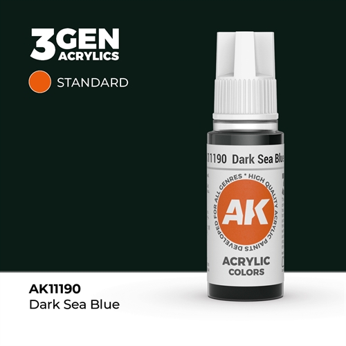 AK11190 Akryl maling, 17 ml, dark sea blue - standard