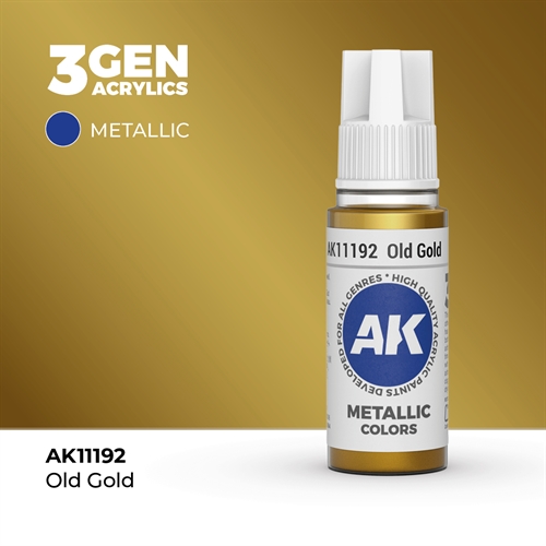 AK11192 Akryl maling, 17 ml, old gold - metallic