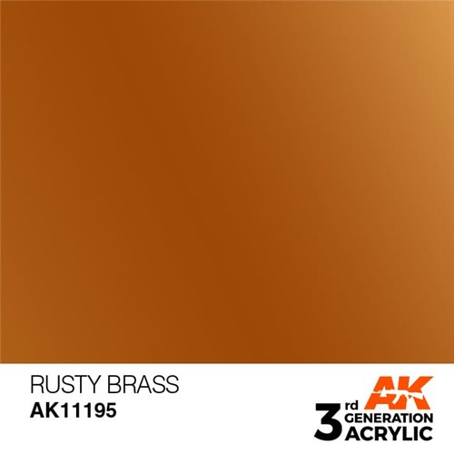 AK11195 Akryl maling, 17 ml, rusty brass - metallic