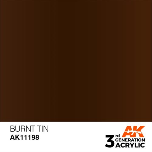 AK11198 Akryl maling, 17 ml, burnt tin - metallic