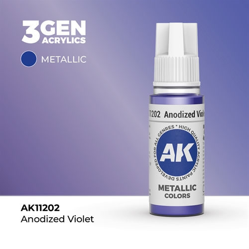 AK11202 Akryl maling, 17 ml, anodized violet - metallic