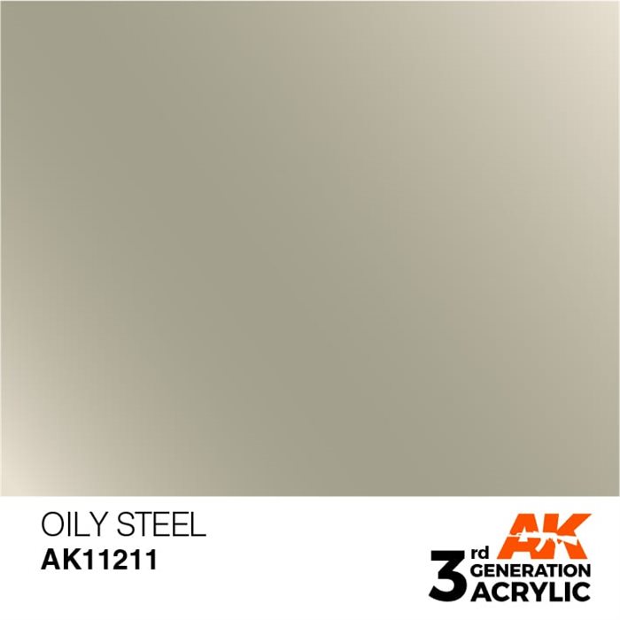 AK11211 Akryl maling, 17 ml, oily steel - metallic