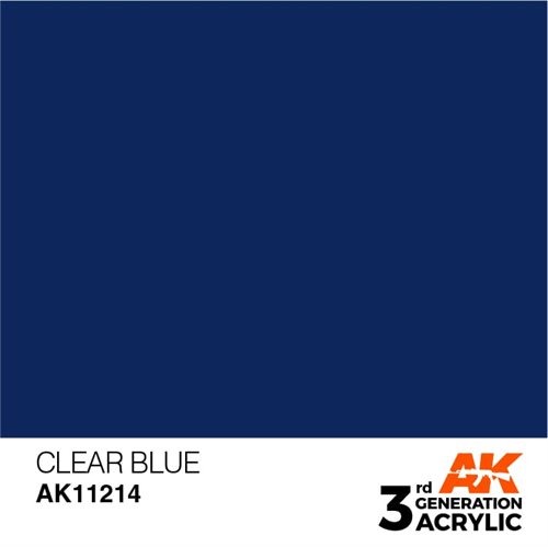 AK11214 Akryl maling, 17 ml, clear blue - standard