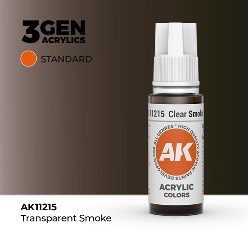AK11215 Akryl maling, 17 ml, clear smoke - standard