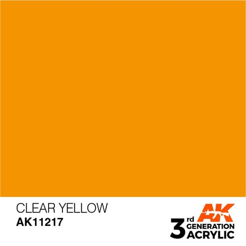 AK11217 Akryl maling, 17 ml, CLEAR YELLOW – STANDARD