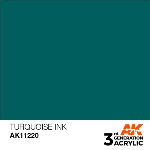 AK11220 Akryl maling, 17 ml, turquise - ink