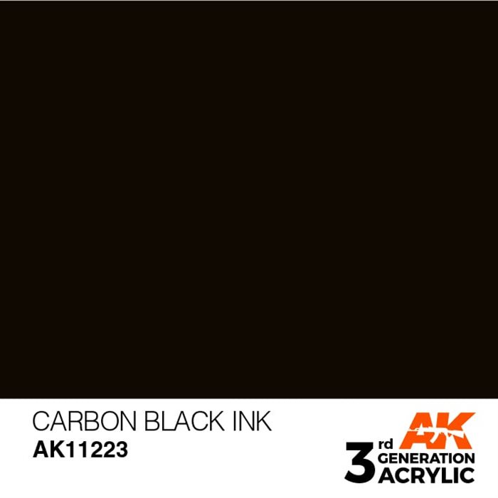AK11223 Akryl maling, 17 ml, carbon black - ink