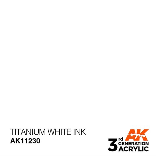 AK11230 Akryl maling, 17 ml, titanium white - ink