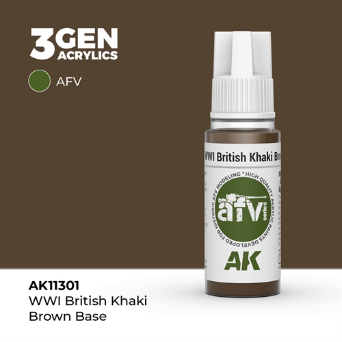 AK11301 WWI BRITISH KHAKI BROWN BASE – AFV, 17 ml