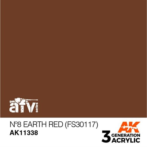AK11338  Nº8 EARTH RED (FS30117)– AFV, 17 ml