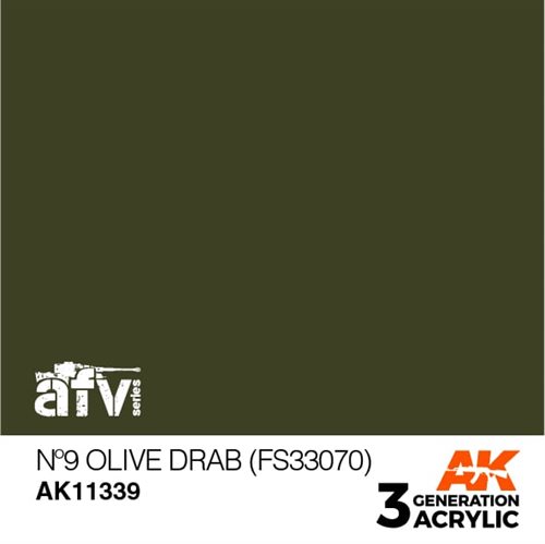 AK11339 Nº9 OLIVE DRAB (FS33070)– AFV, 17 ml