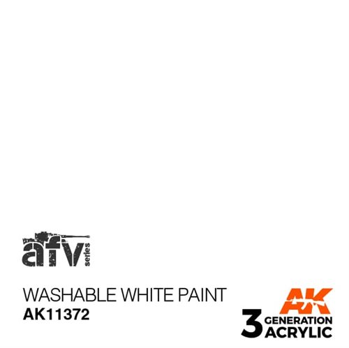 AK11372 WASHABLE WHITE PAINT – AFV, 17 ml