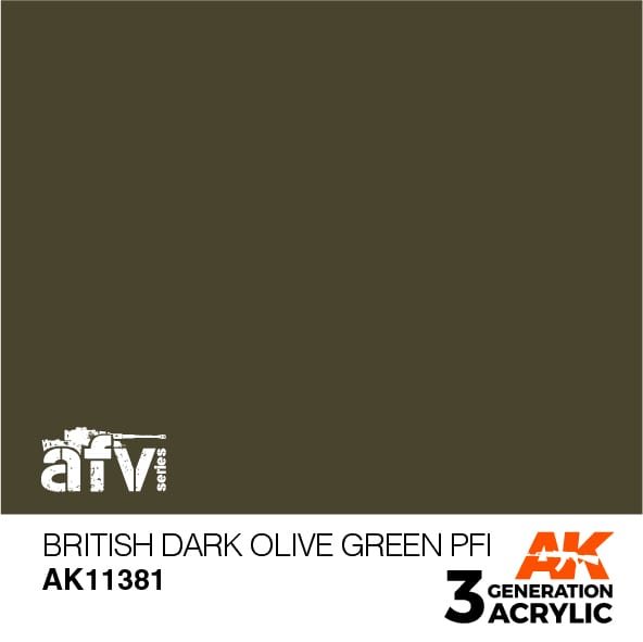 AK11381 BRITISH DARK OLIVE GREEN PFI – AFV, 17 ml