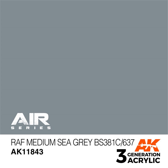 AK 11843 RAF MEDIUM SEA GREY BS381C/637 - AIR, 17 ml
