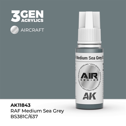 AK 11843 RAF MEDIUM SEA GREY BS381C/637 - AIR, 17 ml