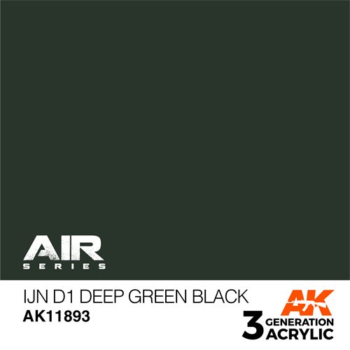 AK 11893 IJN D1 DEEP GREEN BLACK - AIR, 17 ml