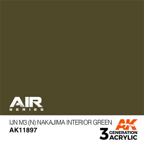 AK 11897 IJN M3 (N) NAKAJIMA INTERIOR GREEN - AIR, 17 ml