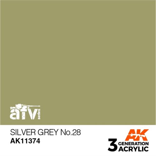 AK11374 SILVER GREY NO.28– AFV, 17 ml