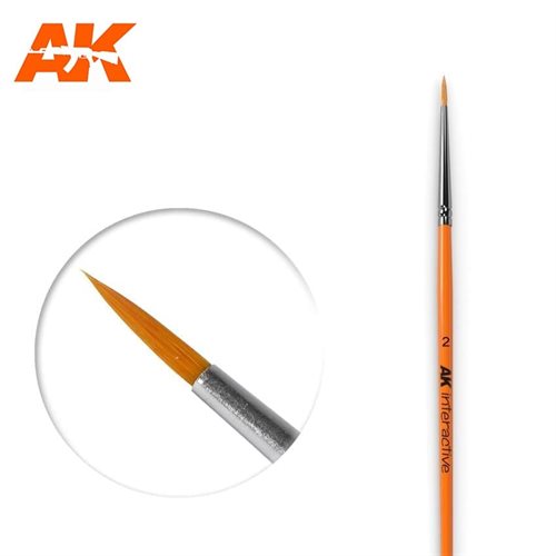 AK604 2 ROUND BRUSH. SYNTHETIC