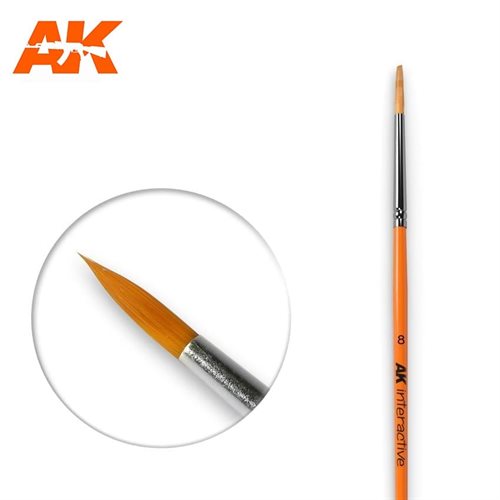 AK607 ROUND BRUSH. SYNTHETIC