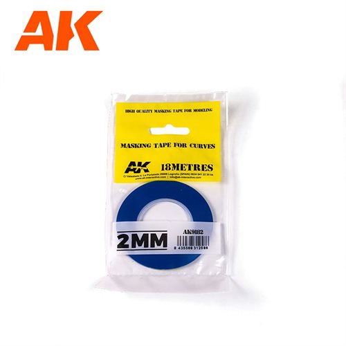 AK 9182 MASKING TAPE FOR CURVES 2MM
