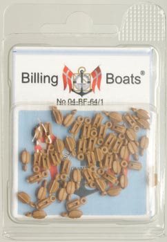 Billing Boat 04-BF-64/1 BLOK ENKELT 5MM /50