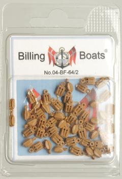 Billing Boat 04-BF-64/2 BLOK DOBBELT 5MM /50