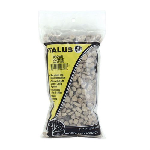 Woodland Scenics C1276 Coarse Brown Talus, Store sten, 340 gr