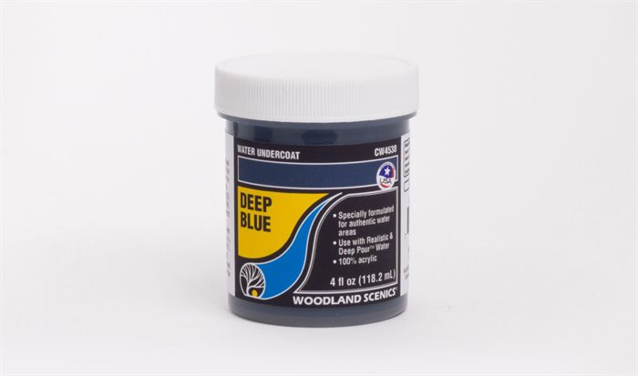 Woodland Scenics CW4530 Water Undercoat, Dyb blå, 118.2 ml 