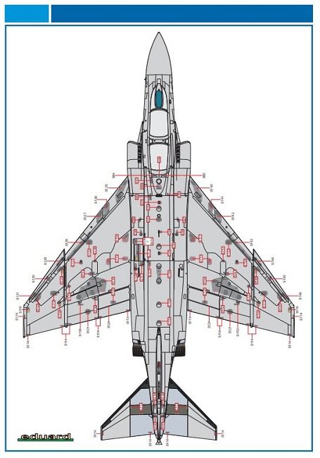 Pochoirs Fantômes Eduard D48094 Pour Avion McDonnell F-4B 1:48 - Neuf Pour Maquettistes