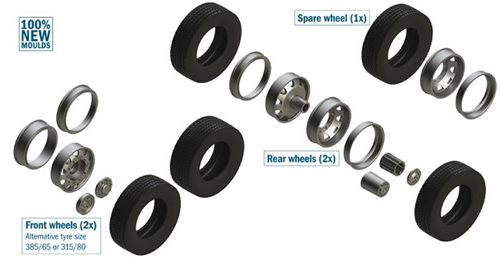 Italeri 3909S European Tires and Rims - 1:24