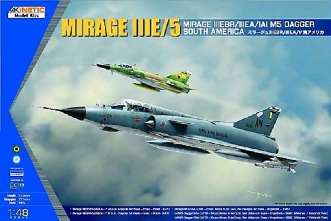 Kinetic KIN48052 Dassault Mirage IIIE/V South America 1/48