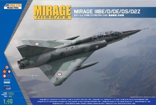 Kinetic KIN48054 Dassault Mirage IIIBE/D/DE/DS/D2Z 1/48