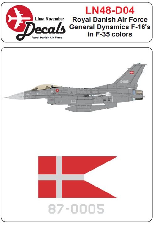 LN48-D04 Royal Danish Air Force F-16 in the F-35A colorscheme 1/48