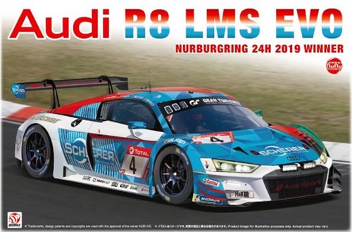Nunu Model kit PN24026 AUDI R8 LMS EVO NURBURGRING 24H 2019 WINNER 1/24
