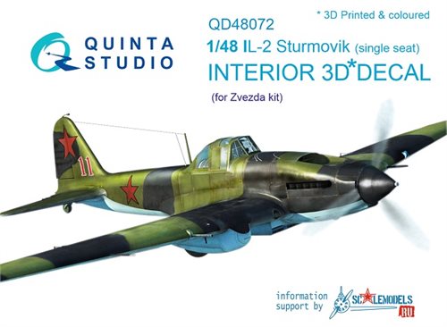 Quinta Studio 48072 Ilyushin Il-2 Sturmovik (Singel Seat) 1/48