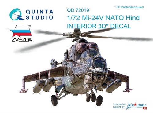 Quinta Studio 72019 MiL Mi-24V NATO (Black panels) 1/72