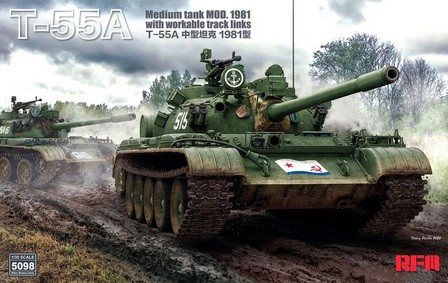 Rye Field Models 5098 T-55A MEDIUM TANK MOD 1981 WITH WORKABLE TRACKS 1/35