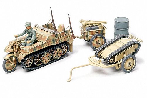 Tamiya 32502 Kettenkrad w/Cart & Goliath - 1:48