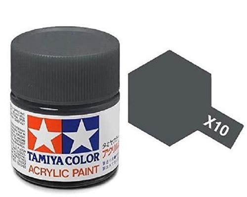 Tamiya 81510 Akryl maling, X-10, Gunmetal, 10 ml