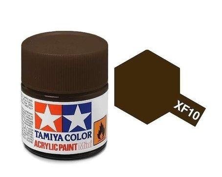 Tamiya 81710 Akryl maling, XF10, Flat brown, 10 ml