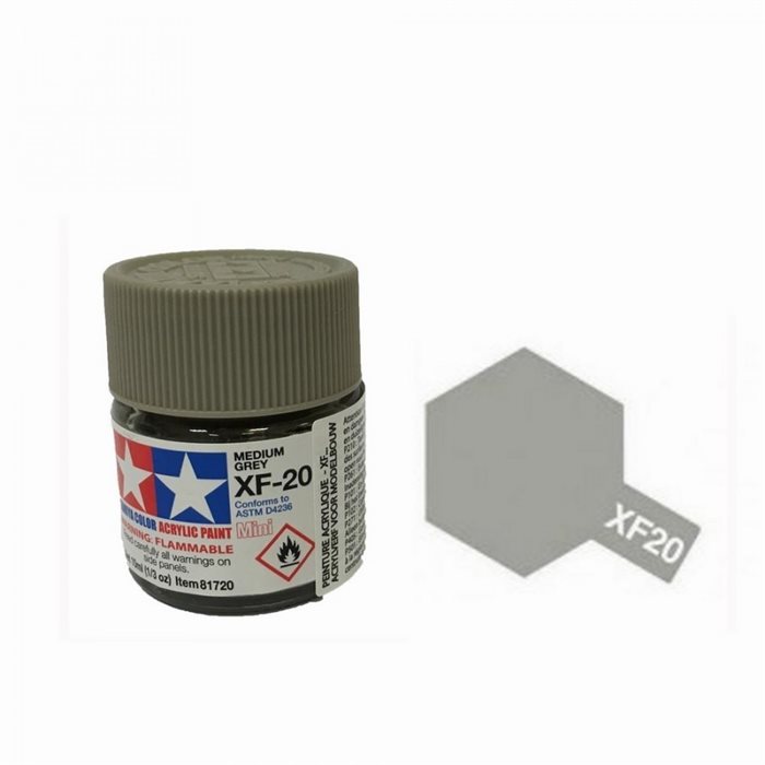 Tamiya 81720 Akryl maling, XF20, Medium grey, 10 ml