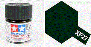 Tamiya 81727 Akryl maling, XF27, Black green, 10 ml