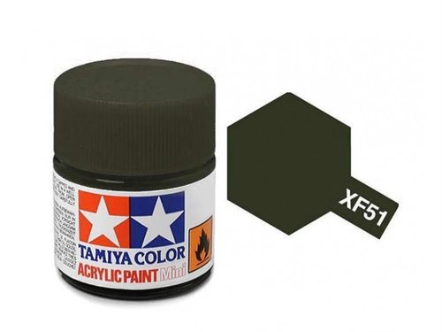 Tamiya 81751 Akryl maling, XF51, Khaki drab, 10 ml