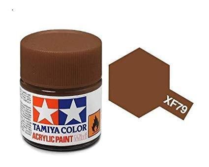Tamiya 81779 Akryl maling, XF79, Linoleum Deck Brown, 10 ml