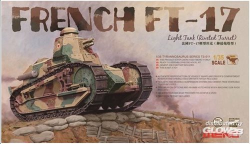 Meng TS-011 French FT-17 Light Tank (Riveted Turret) 1/35 