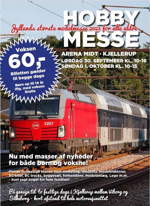 Hobbymesse i Arena Midt, Kjellerup lørdag d. 1-10 kl 10-16 og søndag d. 2-10 kl 10-15