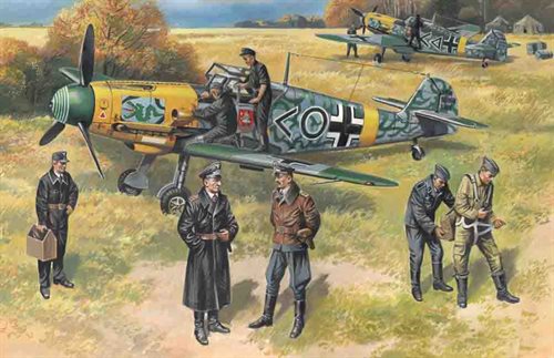 ICM 48803 Bf 109F-2 med tyske piloter og ground personel 1/48