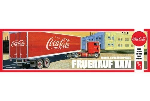 AMT 1109/06 Fruehauf Beaded Van Semi Trailer Coca Cola 1/24